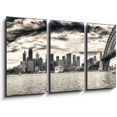 Obraz 3D třídílný - 90 x 50 cm - Sydney Harbour Přístav Sydney
