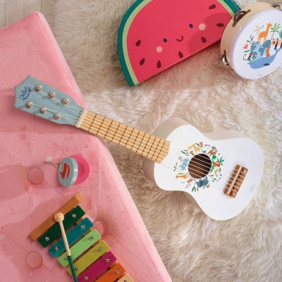 Vilac Dřevěná kytara Zvířata světa Sarah Betz – Zbozi.Blesk.cz