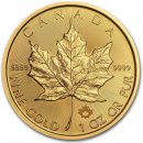 Royal Canadian Mint Maple Leaf zlatá mince 50 CAD stand 1 oz