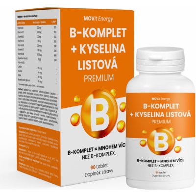 MOVit B-Komplet+Kyselina listová PREMIUM 30 tablet