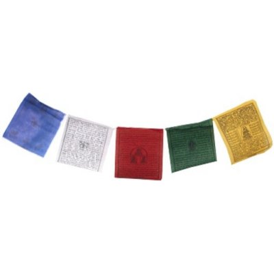 Tibetské modlitební vlaječky Lungta II 20 x 24 cm 10 ks – Zboží Dáma