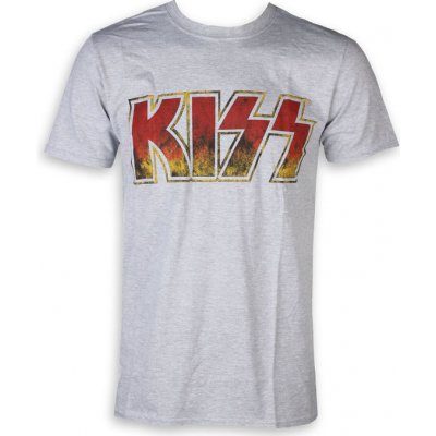 Rock off tričko metal Kiss Classic Logo černá