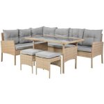 Pro-Tech shop Sada ratanového nábytku Bern béžová + šedé polštáře 62044 SAD9576 – Sleviste.cz