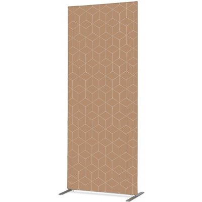 Jansen Display Potištěná látková dělící stěna Deco 85-200 Hexagon béžový ECO, 870 x 2020 mm – Zboží Živě