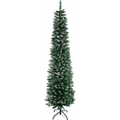 HOMCOM Umělý vánoční stromek, 190 cm, s 570 špičkami, umělý sníh, skládací kovový stojan, pro vánoční výzdobu, zelený | Aosom – Hledejceny.cz