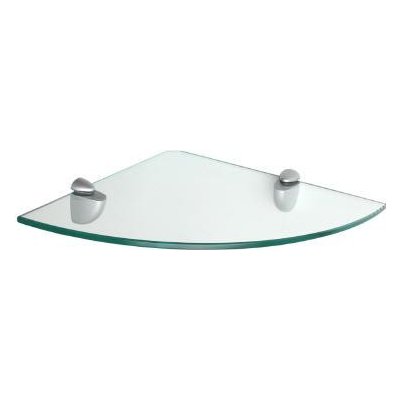 Dolle Polička skleněná rohová DOLLE GLASSLINE L-Kreis 25x25 satin