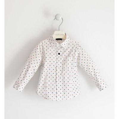Sarabanda košile s dlouhým rukávem puntík bílá – Zboží Dáma