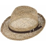Fiebig Headwear since 1903 Slaměný klobouk z mořské trávy s koženou stuhou Trilby – Zboží Mobilmania