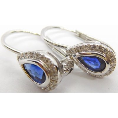 Klenoty Budín diamantové zlaté s diamanty a modrými safíry 3881353 – Zboží Mobilmania