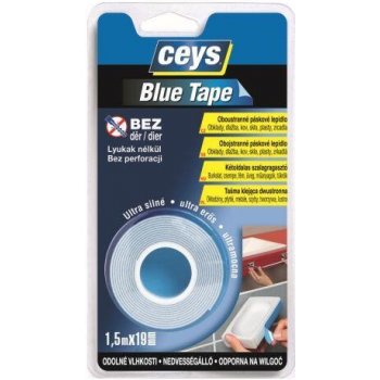 Ceys Blue Tape Oboustranná lepící páska 1,5 m x 19 mm