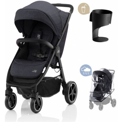 Britax B-Agile R Black Shadow/Brown 2021 – Zboží Mobilmania