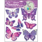 Anděl 10162 Samolepky na zeď motýli fialoví 38x31 cm – Zboží Dáma