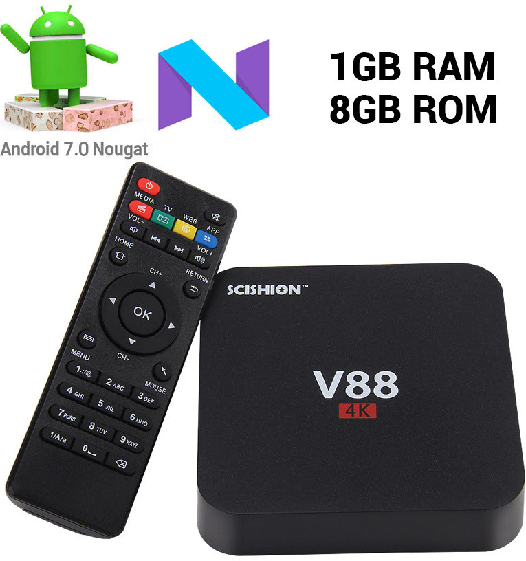 RGB.vision TV Box V88 RK3229 1/8GB Android 7.1 od 945 Kč - Heureka.cz