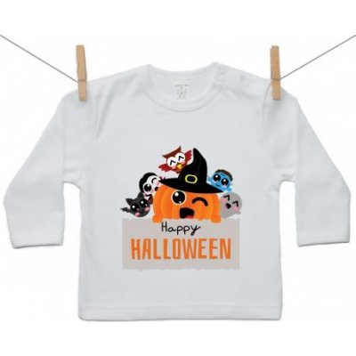 Boodyy Tričko s dlouhým rukávem Happy Halloween – Zboží Dáma