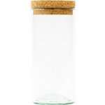 ecoglassworks Skleněná váza Bacopa s korkovým špuntem - výška 14 cm, průměr 6,5 cm – Hledejceny.cz