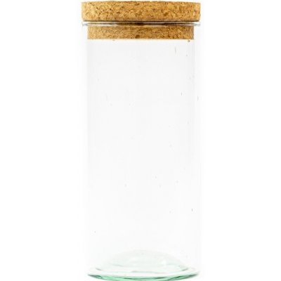 ecoglassworks Skleněná váza Bacopa s korkovým špuntem - výška 14 cm, průměr 6,5 cm – Hledejceny.cz
