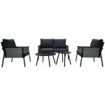 Quadrato Outdoor Zahradní sedací souprava 342242 (černá / 5dílná) – Hledejceny.cz
