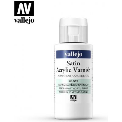 Vallejo Pomocné produkty 26519 Permanent Satin Varnish polomatný lak 60 ml. – Zboží Mobilmania