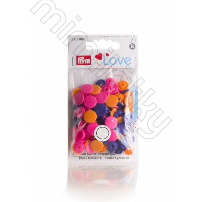Patentky Prym Love kulaté - růžové, oranžové, fialové – Zboží Dáma