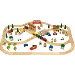 Hop Bigjigs Rail Dřevěná vláčkodráha město a vesnice 101 dílů – Zboží Dáma