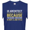 Pánské Tričko Bezvatriko tričko pro UI architekty modrá