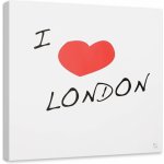 Obraz na plátně I Love London Heart - 60x60 cm – Sleviste.cz