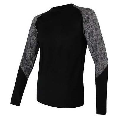 Sensor Merino IMPRESS pánské triko dlouhý rukáv černá/skulls – Hledejceny.cz