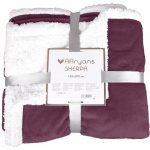 Aaryans deka s beránkem Sherpa vínová 150x200 – Zboží Mobilmania