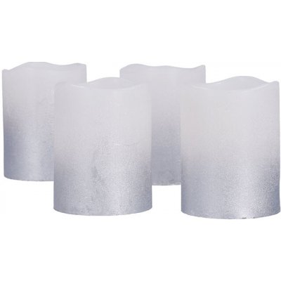 Solight sada LED svíček s časovačem 4x svíčka 6,5cm stříbrná barva 4xCR2032 součástí – Hledejceny.cz