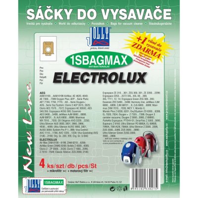 Jolly MAX 1 SBAG (4+1+1ks) do vysav. PHILIPS, ELECTROLUX, TORNADO, VOLTA – Zbozi.Blesk.cz