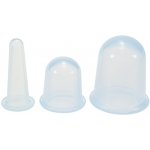 Fabulo Silikonové masážní baňky sada průhledné 3 ks + dárek: plátěný pytlík – Sleviste.cz