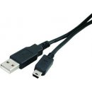 Assmann AK-300108-030-S USB A M (plug)/miniUSB B (5pin) M (plug), 3m, černý