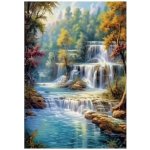 SMT diamantový obrázek Říční vodopády 30 x 40 cm 2003919 – Hledejceny.cz
