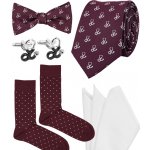 Bubibubi lékařská sada s kravatou a motýlkem vínová – Zboží Dáma