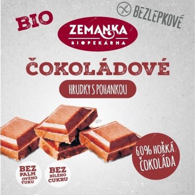Biopekárna Zemanka Bezlepkové pohankové Bio hrudky s čokoládou 100 g – Zboží Dáma