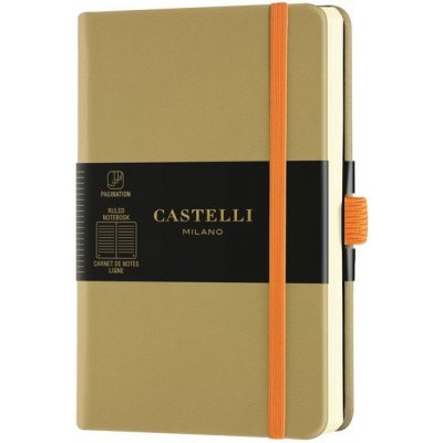 Castelli Linkovaný zápisník Milano A6 Aqua Olive – Zboží Živě