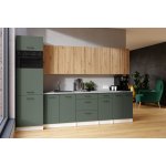 FRONTI Kuchyňská linka PALINI 300 cm Olive/Dub artisan – Sleviste.cz