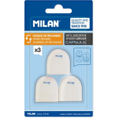 MILAN Náhradní gumy pro ořezávátka CAPSULE sada 3 ks – Zboží Dáma