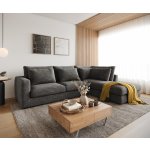 DELIFE Rohová Isla 330x225 cm žinylka antracitová pravá – Sleviste.cz