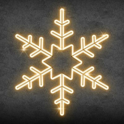 DECOLED Easy Fix 2D LED světelná vločka s hvězdou Ø 80 cm, teple bílá, sada na veřejné osvětlení, hliník – Hledejceny.cz