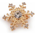 Brož s broušenými kamínky vločka crystal – Zboží Dáma
