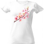 Tričko s potiskem Větvička s květy sakury dámské Bílá – Hledejceny.cz