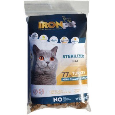 IRONpet Cat Sterilized Turkey Krůta 70 g