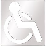 Bemeta hotelový program - Piktogram WC vozíčkář 120x120 mm, nerez lesk 111022022
