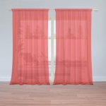 Sablio Záclony Červená: 2ks 150x250cm – Hledejceny.cz