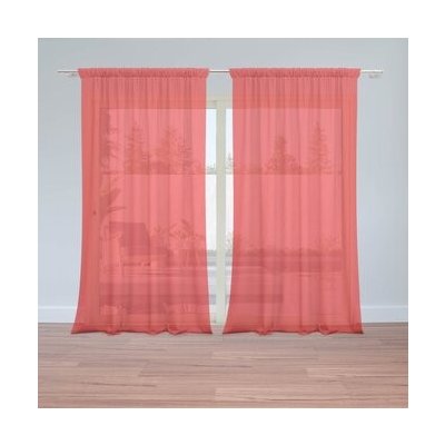 Sablio Záclony Červená: 2ks 150x250cm – Hledejceny.cz