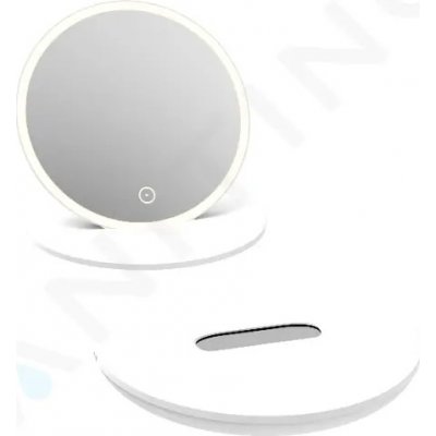 kielle Idolio 50324030 Kosmetické cestovní zrcátko s LED osvětlením bílá – Zboží Dáma