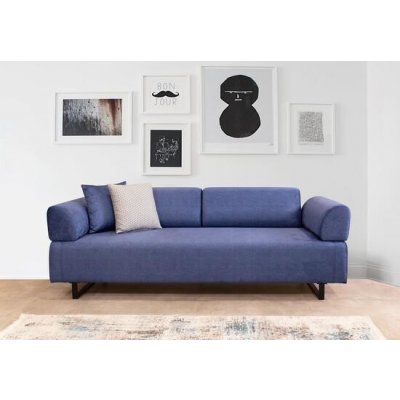 Atelier del Sofa 3-Seat Sofa-Bed Infinity with Side TableBlue