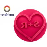 TVOŘÍTKO Vlastní iniciály - Srdíčko Rozměr: 7 cm, + Vykrajovátko: Ne – Hledejceny.cz