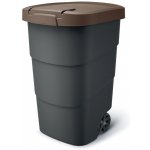 Prosperplast Wheeler 95L s kolečky a víkem velký univerzální plastový hnědý – Hledejceny.cz